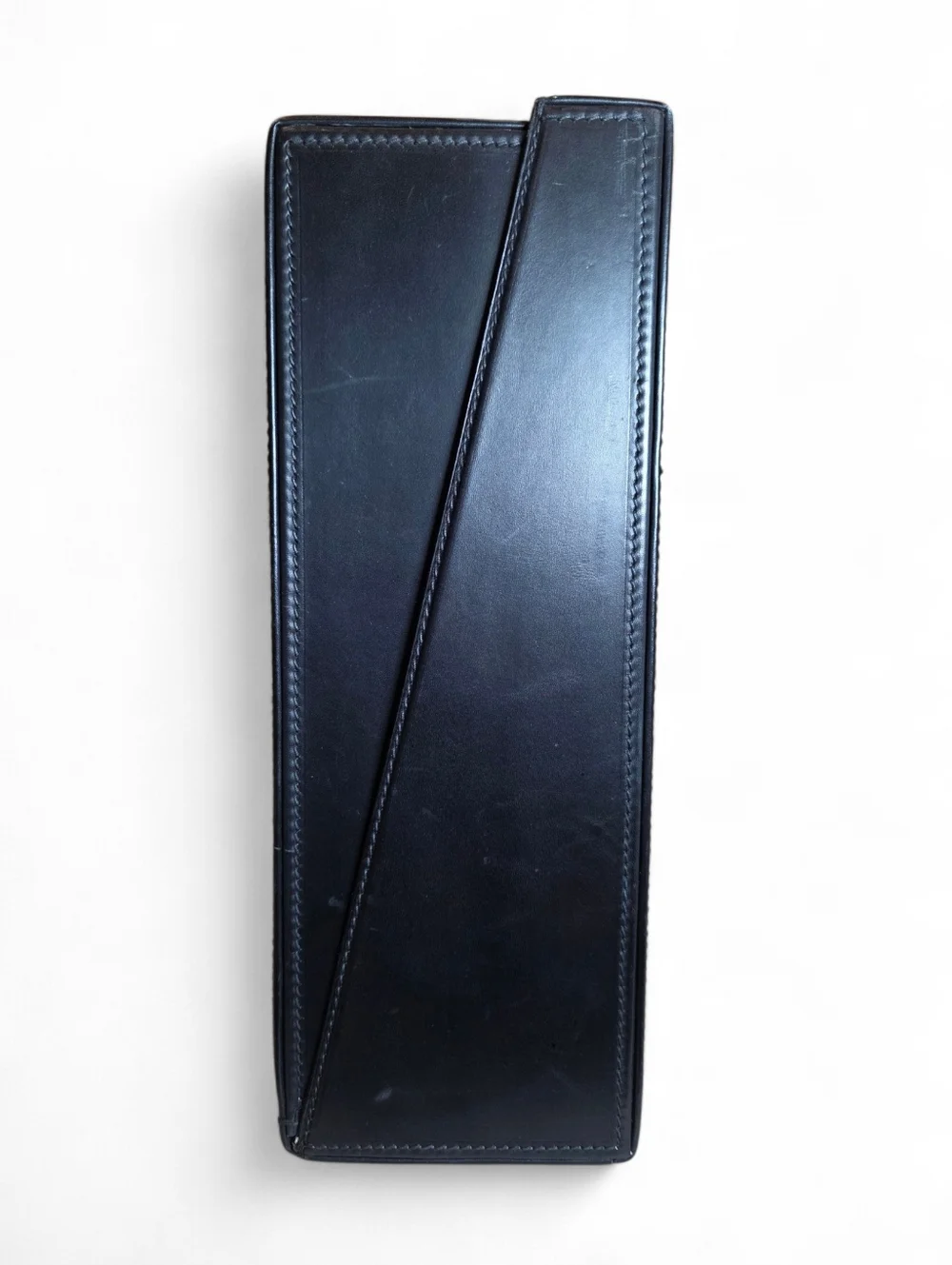 GUCCI Vintage Briefcase Classic Black Leather Sleek Trunk Business Bag Unisex - Picture 3 of 12